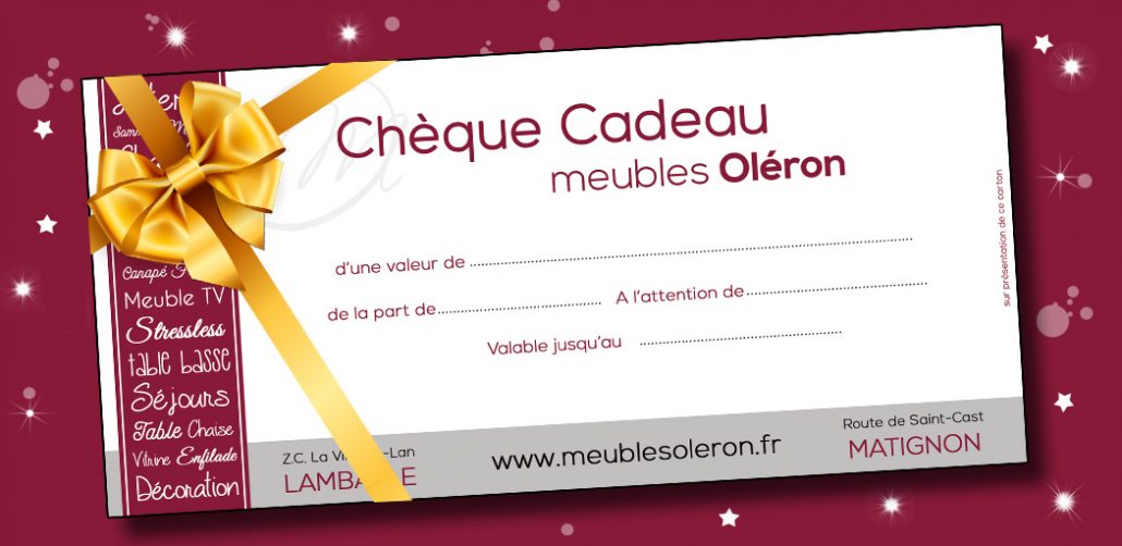 Offrez un chèque cadeau - Maroquinerie du Cotentin