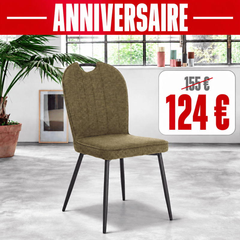 Chaise olive en promotion anniversaire